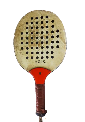 Original padel racket made from wood