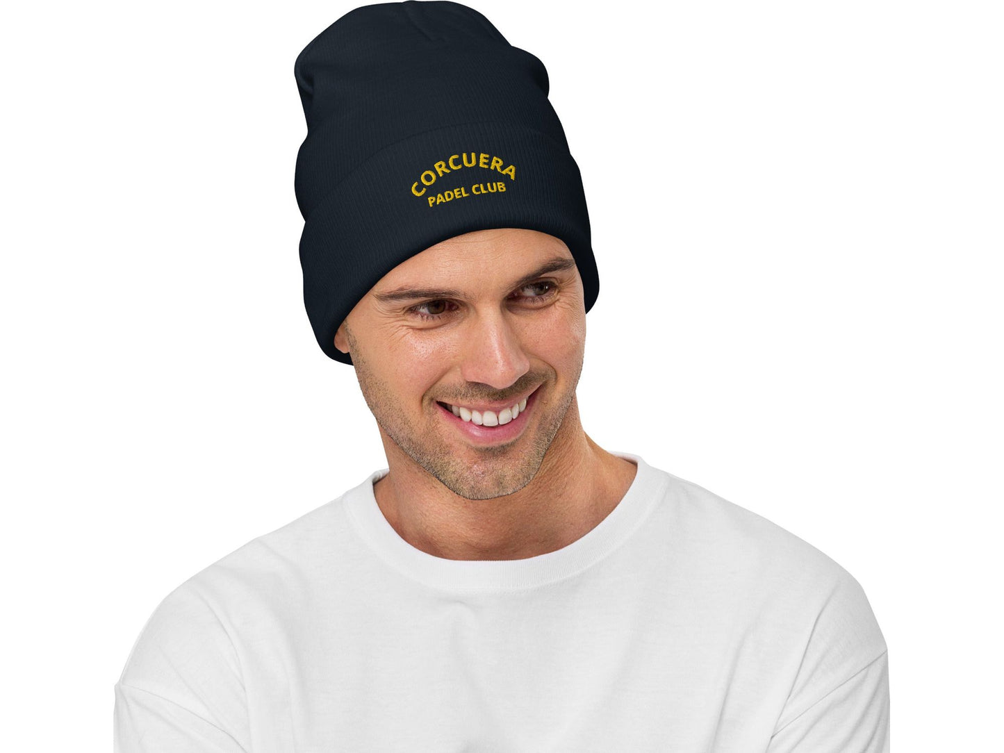 Model Wearing Court 1 Club Beanie - On the Padel Court