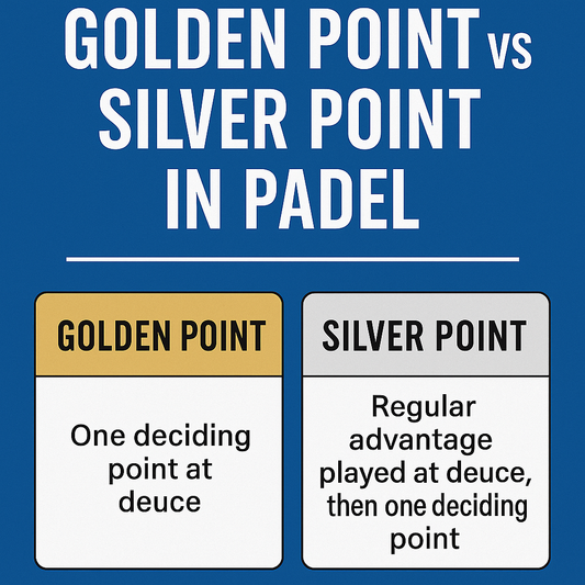 Golden point vs silver point in padel—rules and quick comparison graphic