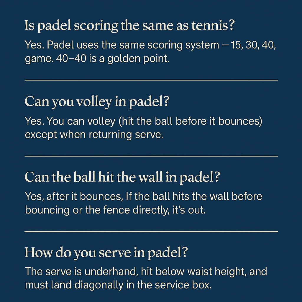 Padel Rules FAQ: Your Most Asked Questions Answered