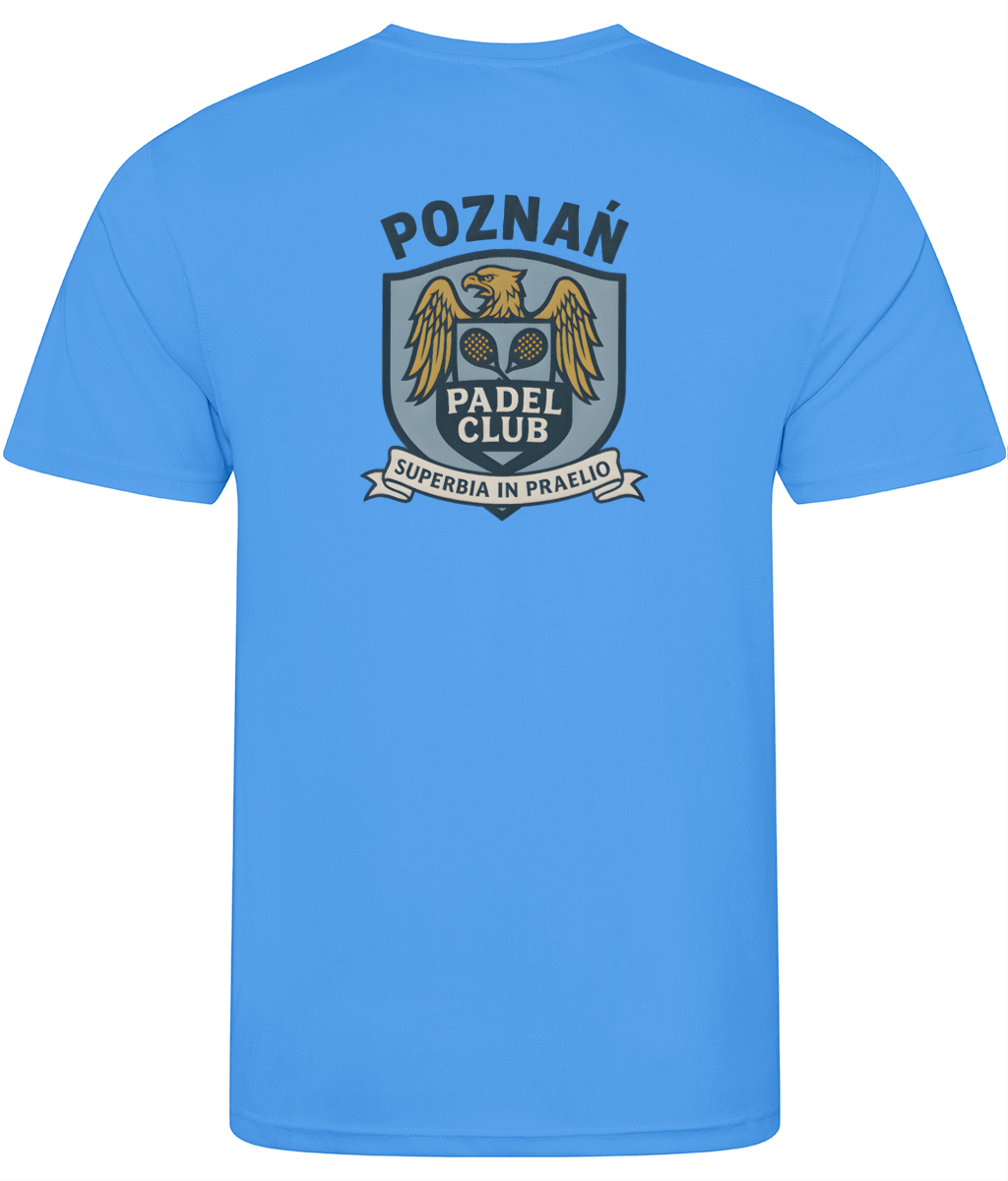 Back of Poznań celebration T-shirt - fan inspired Manchester football design by Corcuera Padel Club