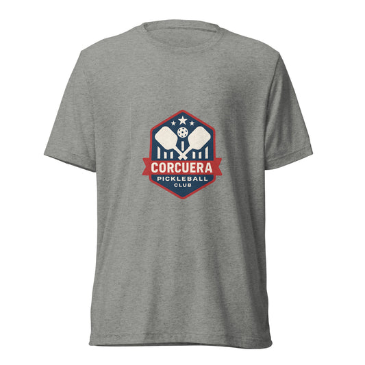 Pickleball tri-blend T-shirt in grey triblend – front