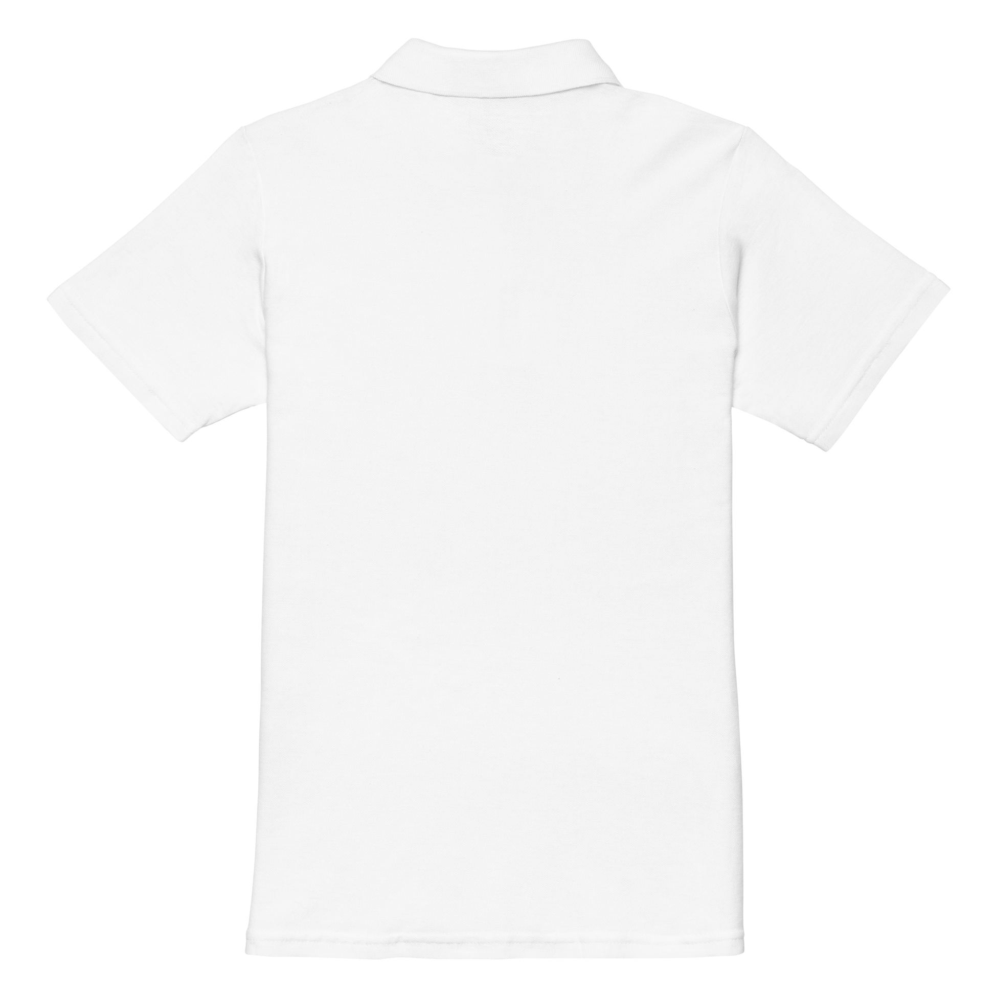 Back Women’s pickleball and padel polo shirt – breathable white piqué cotton with Corcuera club logo, tailored fit for sport and lifestyle wear.